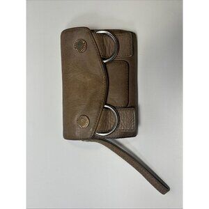 Ted Baker London Brown Trifold Wallet Wristlet Zip Coin